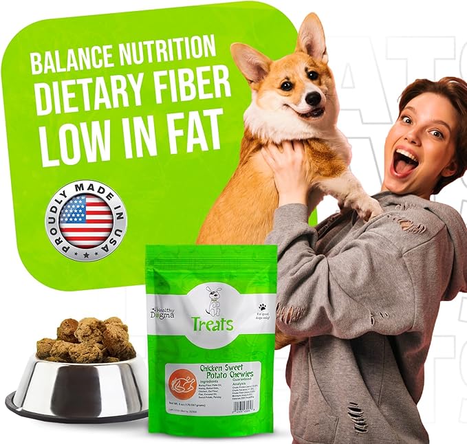 Healthy Dogma Chicken and Sweet Potato Dog Treats - All-Natural, Protein-Rich Treats - Supports Muscle Health, Digestion & Shiny Coat, (24 oz (1 lb 8 oz))