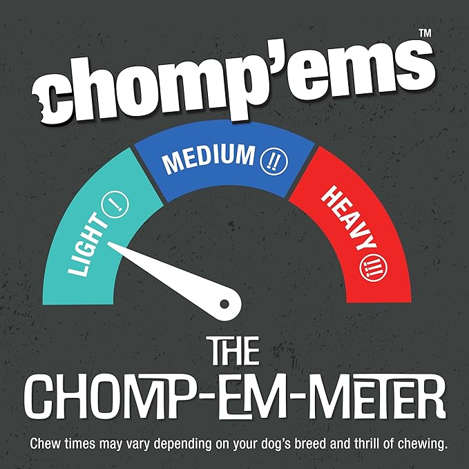 CHOMP 'EMS Chicken Hide Free Dog Chews - Rawhide Free Dog Treats - No Hide Alternative Chew Treat for All Life Stages, Roll, 7", 2 Count