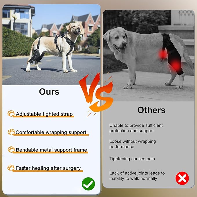 Dog Joint Knee Metal Hip Brace Support Full Body Stabilize Joints Suitable for 4 Limbs with Puppy Hip Traction Rope Extra Large Sizes