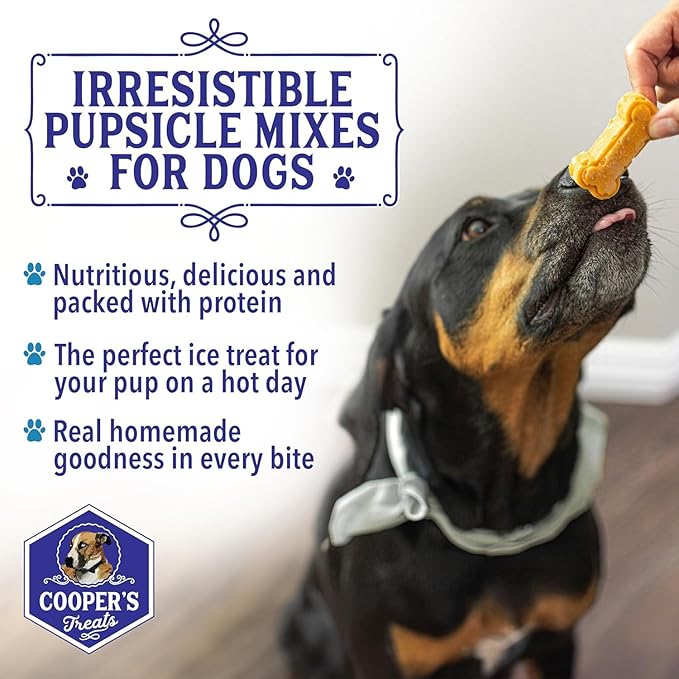 Cooper's Treats Pupsicle Mix - Dog Ice Cream Mix - Make Your Own Frozen Dog Treats - 14oz Chicken and Sweet Potato - Pupsicle Refills, Pup Ice Cream, Pupicle