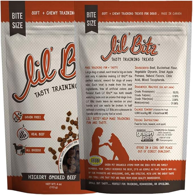 Soft & Chewy Training Treats for Dogs, Bite Size Reward Treats for Training & Positive Reinforcement, Natural Grain-Fre Treats, Wild Salmon & Kelp, Roasted Chicken & Smoked Beef, 3 Pack (4 oz Each)