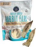 Freeze Dried Rabbit Ears Dog Treats - Furless Rabbit Ears for Dogs & Cats - Healthy Dog Treats - High Value - Single Ingredient- Crunchy