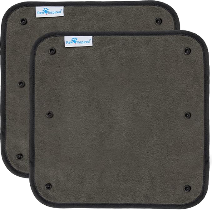 Paw Inspired Washable Guinea Pig Cage Liners, Fleece Bedding for Guinea Pigs Ferrets, Rabbits, Hamsters, Small Animals, Bamboo Charcoal Odor Controlling Absorbent Pee Pads (2 ct., 12" x 12")