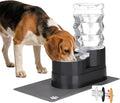 RIZZARI Automatic Dog Water Dispenser: 7L Black Stainless Steel Waterer - Elevated Design Eases Joint Strain & Supports Spine Health-Helps Prevent Urinary Stones-for Senior & Large Dogs-Indoor Use