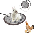Rabbit Guinea Pig Heating Pad for Small Animal,Squirrel Hedgehog Chinchilla Bed Mat,Fire Retardant Chicks Chicken Heated Bed with Chew Resistant Steel Cord (Black, Dia 12inch)