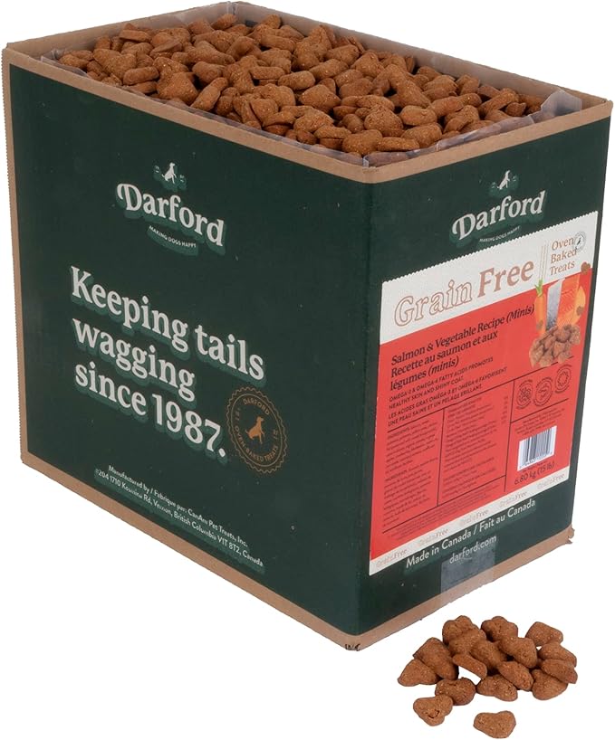 Grain Free Dog Treats Salmon with Mixed Vegetables Minis, 15 lb