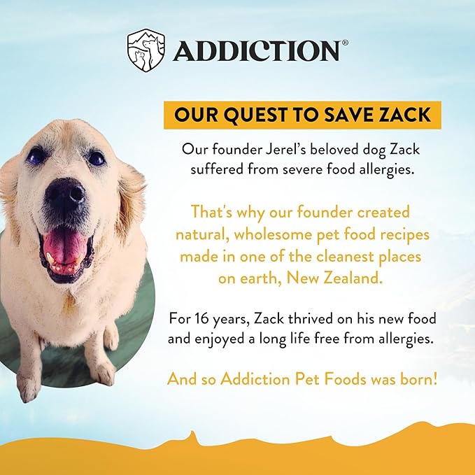 Addiction Meaty Bites Chicken Recipe - Dog Treats - Crafted in New Zealand - High Meat Content - Grain and Gluten-Free - Soft and Allergy Friendly Dog Treats - 4 Ounces