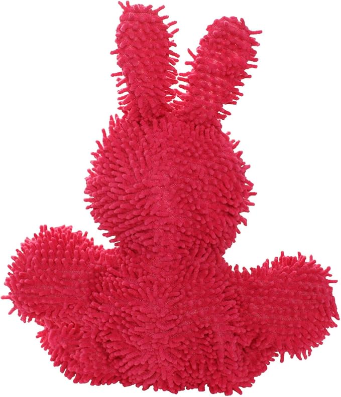MIGHTY- Microfiber Ball - Farm – Made with Squeaker Balls and Minimal Stuffing. Strong & Tough. Interactive Play. Machine Washable & Floats (Rabbit, Medium)