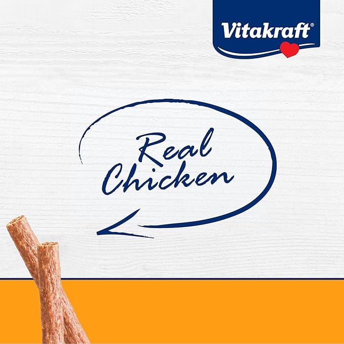Vitakraft Treaties Dog Treat Sticks - Dog Sticks with 90% Real Chicken & Natural Smoke Flavor - Chewy & Fresh Pet Snacks for On-The-Go (Smoked Chicken, 16 Count)