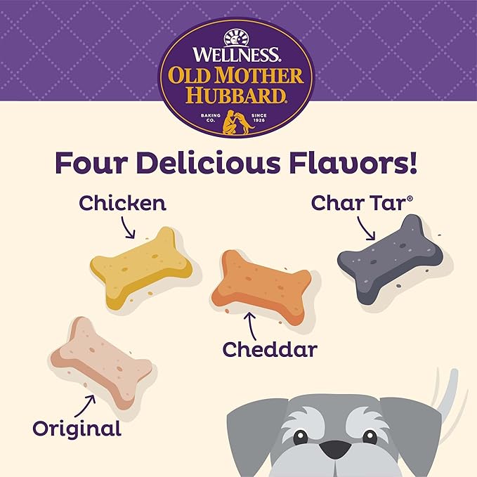 Old Mother Hubbard Wellness Original Mix Dog Biscuits, Natural, Training Treats, Four Flavors, Mini Size, (20 Pound Box)