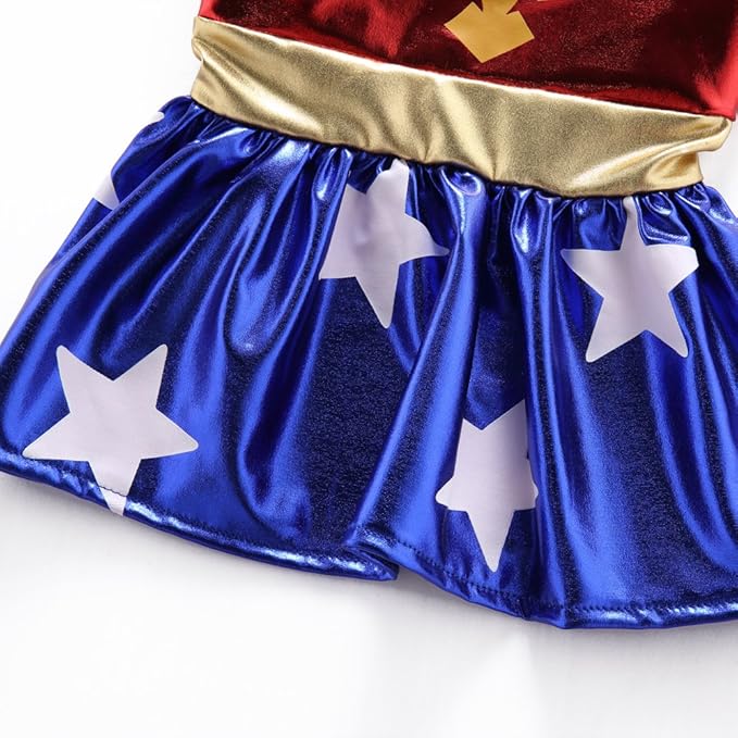 Puppy Cowboy Cheerleader Costume Halloween Christmas Funny Party Cosplay Clothes for Cat, Small Dog (Large, Cheerleader)