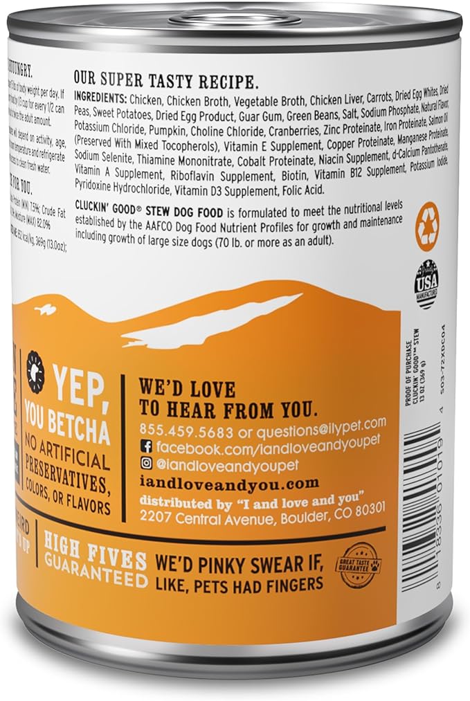 I And Love And You, Dog Food Can Cluckin Good Stew, 13 Ounce