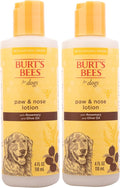 Burt's Bees for Pets Dog Paw and Nose Lotion with Rosemary and Olive Oil, Moisturizing Paw Balm for Dry Cracked Pads and Dog Nose Butter Moisturizer, Paw Lotion for Dogs Skin Care, 4 Fl Oz - 2 Pack