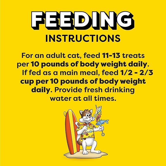 Temptations Cat Treats MixUps Surfer's Delight, Tuna, Shrimp, Salmon Flavor, Crunchy and Soft Cat Treats, 30 oz. Tub