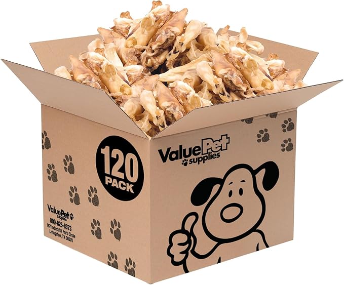 ValueBull Lamb Ears Dog Chews, Varied Shapes, Sizes & Colors, 120 ct Bulk Pack - All Natural Dog Treats, Single Ingredient