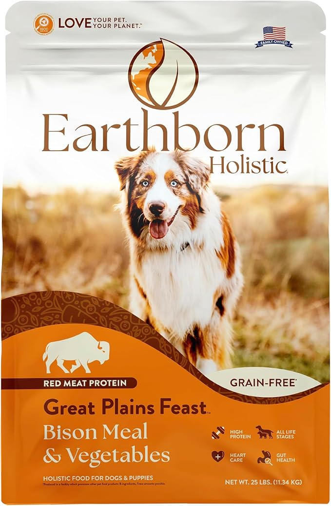 Earthborn Holistic Great Plains Feast 25 lb. Bison Meal & Vegetables Grain-Free Dry Dog Food