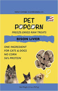 Freeze-Dried Raw Treats - Bison Liver - 2.5oz Bag, Dog & Cat Snacks, Single Ingredient, Natural, Pet Food Topper, Protein‑Packed Meat
