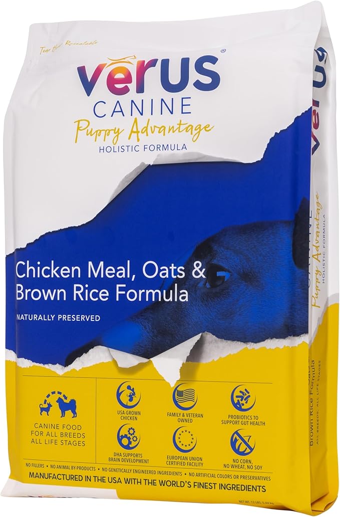 VeRUS Pet Foods Dry Dog Food Chicken, Puppy Advantage Formula 12lb Bag