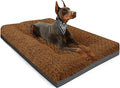 POCBLUE Deluxe Washable XXL Dog Bed for Large Dogs Dog Crate Mat 47 Inch Comfy Fluffy Kennel Pad Anti-Slip for Dogs Up to 110 lbs, 47" x 29", Brown