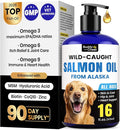 Wild Alaskan Salmon Oil for Dogs & Cats – Fast-Absorbing Fish Oil for Dogs with Krill Oil, Omega 3 6 9 Fish Oil Supplement from 8 Deep Sea Fishs for Skin, Coat, Joints & Heart -16oz (90 Day Supply)