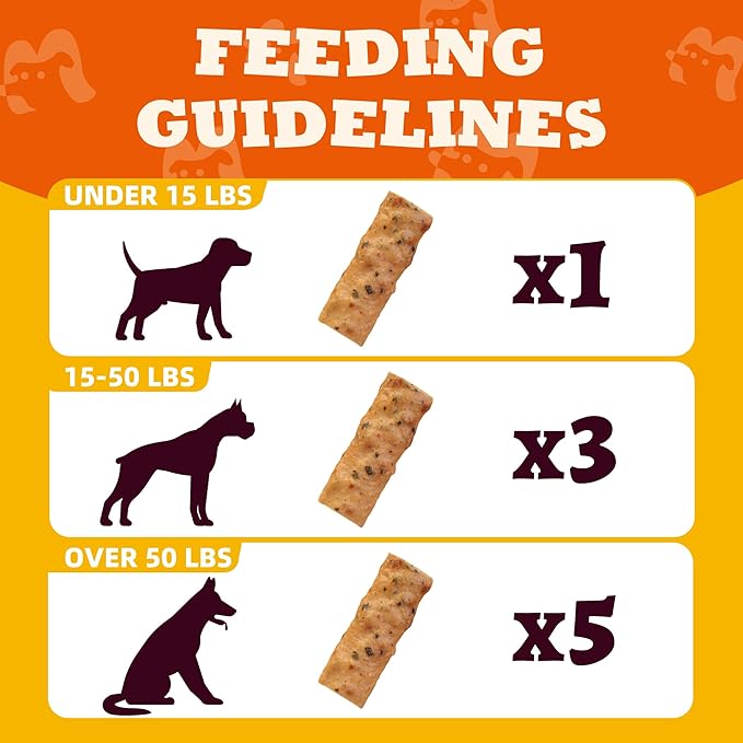 7.4 oz Natural Chicken & Pumpkin Bars for Dogs - Healthy Dog Treats Dog Training Treats - Healthy Digestive Support Snacks for Small, Medium, Large Dogs
