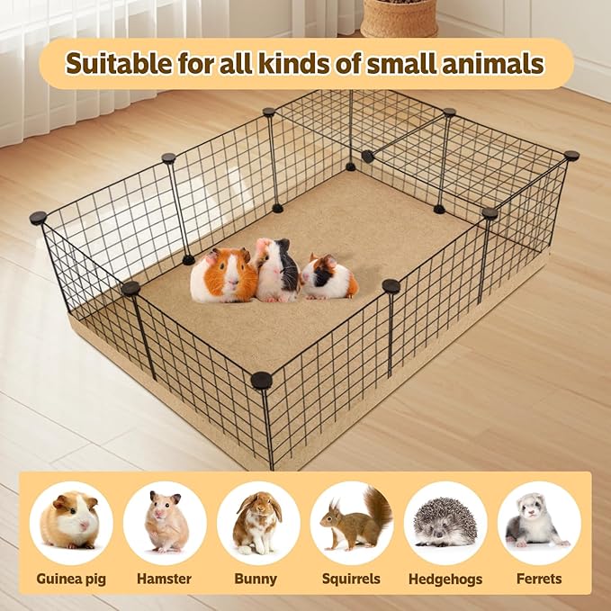 Guinea Pig Cage Liners,Disposable Large Liner Bag for Guinea Pig Cage Bottom,Water-Resistant Kraft Paper,Guinea Pig Cage Accessories, 48"x 24" (25 Pack)