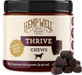 Hemp Well Thrive Soft Chews for Dogs, Organic Hemp Seed Oil Omega Supplement, Supports Skin & Coat, Hip & Joint, Immune Health & Overall Wellness – 60 Count