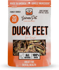 Gaines Pet Duck Feet for Dogs – 20 Count, Natural Chews with Glucosamine, Chondroitin & Collagen – Single Ingredient Dog Treats, Grain-Free, USA Made, Joint & Dental Health Support