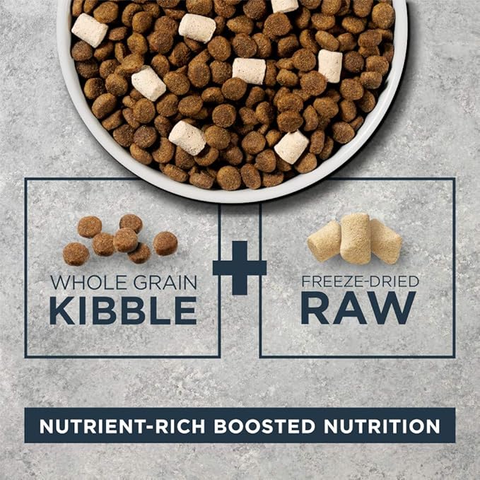 Instinct Raw Boost, Natural Dry Dog Food with Freeze Dried Pieces, High Protein, Whole Grain Recipe - Real Lamb & Oatmeal, 4.5 lb. Bag