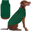 KYEESE Dog Sweater Soft Pullover Dog Sweaters for Medium Dogs Boy Stretchy Comfy Pet Coat for Fall Winter Cold Weather Warm Turtleneck Medium Dogs Sweater with Gingham Patchwork