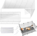UNIFAMILY 10Pcs Flexible 0.8mm Pet Cage Guard Liners Clear, 14”×4.5” Guinea Pig Cage Side Lining,Scatter Guard for Cage, Rabbit Urine Guard Sheet, Cage Liner Protection,Small Animal Cage Accessories