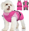 MIGOHI Waterproof Dog Winter Coat - Thick Dog Fleece Jacket with Reflective Strips, Warm Winter Snowsuit Sweater for Small Dogs,Machine Washable,French Bulldog,M,Rosepink