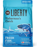 BIXBI Liberty Grain-Free Dry Dog Food, Fisherman’s Catch Recipe – Fresh Fish, High Protein, No Meat Meals – USA Made, 4 lbs