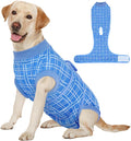 Kuoser Dog Recovery Suit for Female Male Dogs, Post-Surgery Bodysuit for Spay Neuter, Dog Onesie After Surgery, Anti-Licking Pet Surgical Recovery Suit, Blue L