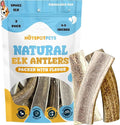 Small Premium Split Elk Antlers for Dogs - 4''-5'' Inch Long Dog Chews (3 Pack) Naturally Shed Antler Bone for Small Breed Aggressive Chewers - Made In USA -Odorless- Promotes Dental Hygiene (3 Pack)