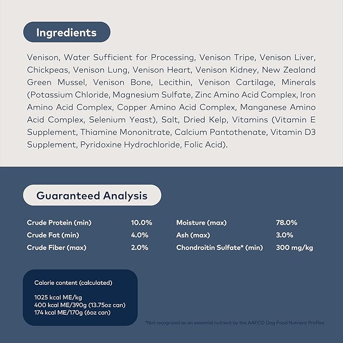 ZIWI Peak Canned Wet Dog Food – All Natural, High Protein, Grain Free, Limited Ingredient, with Superfoods (Venison, Case of 12, 13.75oz Cans)