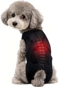 Dog Back Brace for IVDD & Spinal Recovery, Adjustable Breathable Support Vest Dog Lumbar Protector Helps Pain Relief, Pet Surgical Suit for Back Disease Prevention, Black S