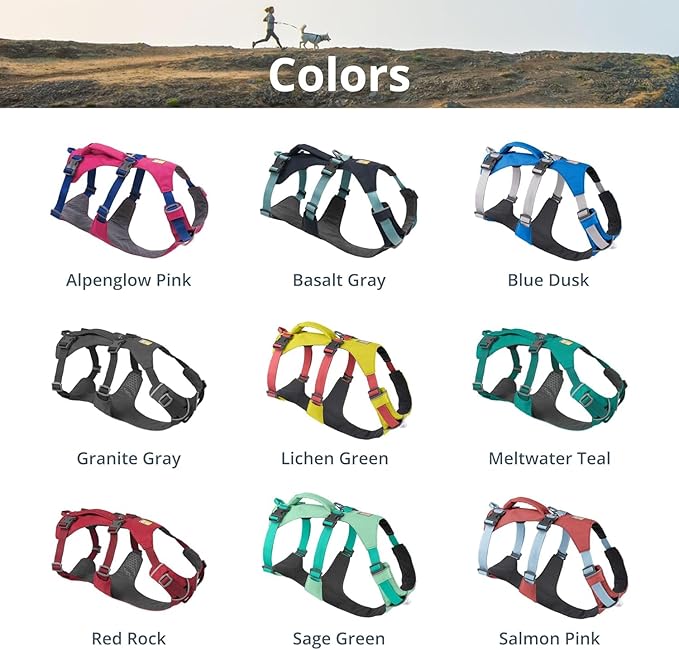 Ruffwear, Flagline Dog Harness, Lightweight and Reflective, No Pull Dog Lift Harness for Hiking, Running and Everyday Use, Lichen Green, XX-Small
