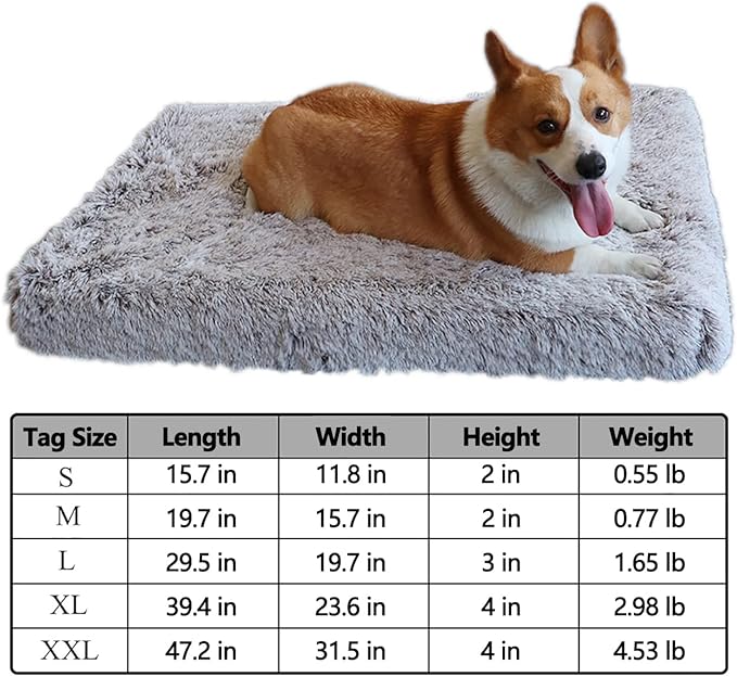huraty Orthopedic Dog Bed Mattress Egg Crate Memory Foam Pet Bed Pad Small Medium Dogs Cats Bed Cushion with Romovable Cover, Charcoal, M