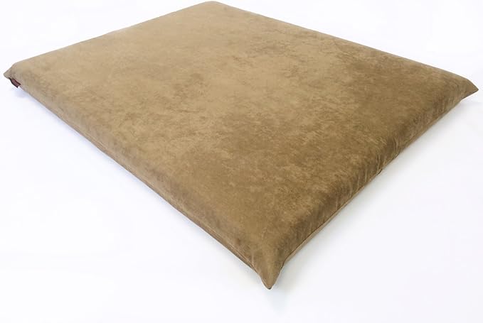 Luxurious Comfort Pet Dog Bed External Cover for Small and Large Dogs - Cover ONLY (36"x29" (34"x27"x3"), Suede - Brown)