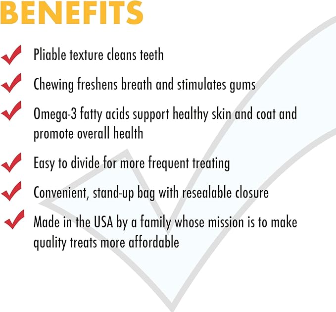 Dental Dog Treats for Oral Care, Fresh Breath & Plaque Control - 24 Treats, 48 oz. (4 Pack) - Delicious Chews for Happy and Healthy Dogs