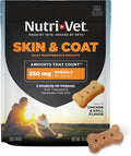 Nutri-Vet Skin & Coat Biscuits for Dogs, Tasty Dog Treat, Skin and Coat Supplement, Omega 3 Fish Oil, Made with Omega 3 and Biotin, Fish Oil Treat for Pets, Chicken & Krill Flavor, 16 oz