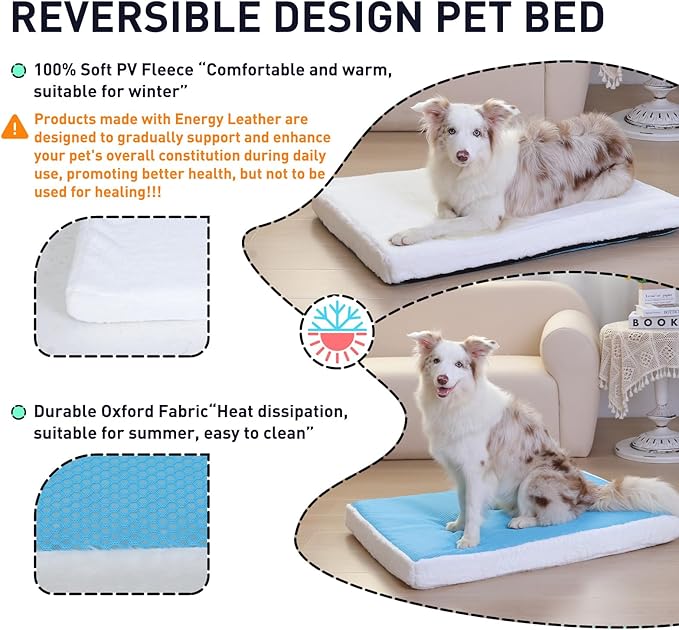 Indestructible Dog Bed for Large Dogs - Memory Foam Dog Bed with Reversible Breathable Mat, 4-Sided Bolster, Machine Washable Cover & Non-Slip Bottom, 36 x 27 x 6 Inch