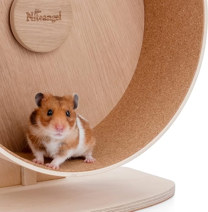 Niteangel Replacement Cork Running Track - Fits for Wooden Hamster Wheel Series | Acrylic Hamster Exercise Wheel w/Cork Track | Dark Cloud Hamster Wheel Series (Wooden Series, Large)