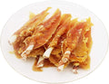 Chicken Jerky with Twist Rawhide Sticks for Dogs, 8 oz - High Protein Real Chicken Breast Dog Chews - Long Lasting Dental Care Treats for Puppies, Small and Medium Breeds, 4-4.5 Inch