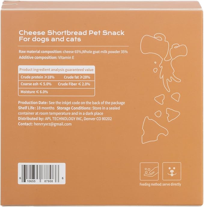 APL Freeze-Dried Cheese Treats for Dogs & Cats, 1.76 oz | All-Natural Cheese & Goat Milk Powder Recipe | Healthy Training Snacks, Food Toppers & Travel-Friendly Treats