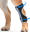 Supet Dog Leg Brace for Back Leg - Hock & Ankle Joint Support for Rear Legs with 2 Metal Springs, Anti-Slip Design & Reflective Trim for Sprain, Arthritis, Injury & Wound Recovery (Black, L)