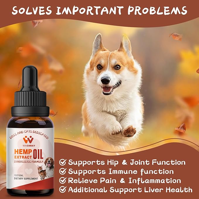 Неmp Oil for Dogs and Cats - Calming Drops Dog Relaxants - Help Pets with Anxiеty Strеss Slеep, Hip & Joints Support, Arthritis Sеizures Rеlief - Hеalth - Organic Pet Неmp Oil Drops (2 Pack)