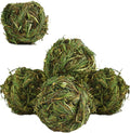 Hamiledyi Rabbit Chew Ball Timothy Grass Grinding Small Animal Activity Play Chew Toys for Bunny Rabbits Hamster Guinea Pigs Gerbils (5 PCS)