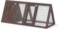 GOJOOASIS Chicken Coop for 2 Chickens Small Rabbit Hutch Quail Coop Wooden Bunny Cages Outdoor Chicken House w/Ventilating Wire (Carbonized Wood)